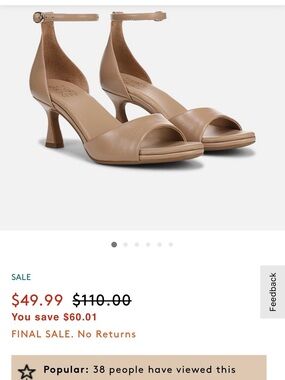 Naturalizer Taupe Ankle-Strap Heeled Sandals